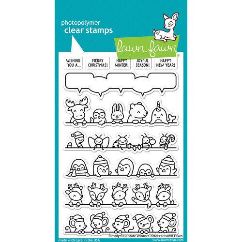 Lawn Fawn Simply Celebrate Winter Critters Stamp Set - Seize The Stamp